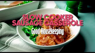 Sausage Casserole Slow Cooker Recipe  Good Housekeeping UK [upl. by Ordnazil]