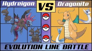 HYDREIGON vs DRAGONITE Dragon Evolution Line Battle Pokémon SunMoon [upl. by Cenac]