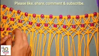 Simple Macrame Toran2  How to Make Macrame Door Hanging [upl. by Charisse]