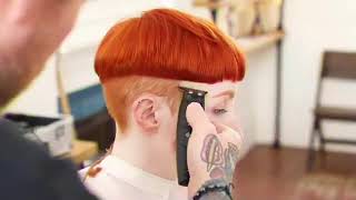 Bowl Haircut with the Gamma Absolute Hitter Trimmer [upl. by Olecram43]