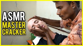 HEAD MASSAGE with LOUD neck CRACKS by MASTER CRACKER ASMR Barber [upl. by Etnoled1]