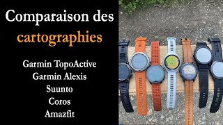 Comparaison des carto Garmin Suunto Coros Amazfit Alexis [upl. by Dolf]