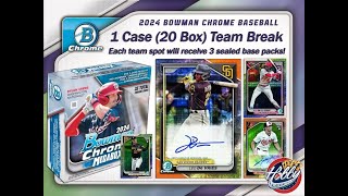 2024 Bowman Chrome MEGABOX 1 Case 20 Box Team Break 14 eBay 102924 [upl. by Ronda807]