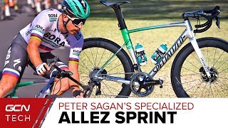 Peter Sagans Aluminium Race Bike  Specialized Allez Sprint Disc [upl. by Mya]