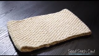 Knit Seed Stitch Cowl with free pattern  1 Hour Project Knitting Tutorial with Stefanie Japel [upl. by Airamalegna599]