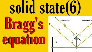 Braggs equation in hindi solid state bsc 1st year physical chemistry notes knowledge adda [upl. by Huntley338]