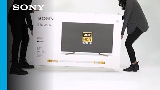 Unboxing and Setup Guide  Sony XBR X900F TV series [upl. by Lacy]