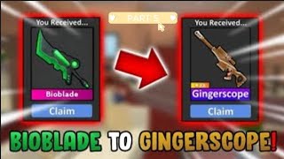 Unbelievable Trades Bioblade to Gingerscope series MM2  Trading Montage Part 4  30Day Challenge [upl. by Valorie446]