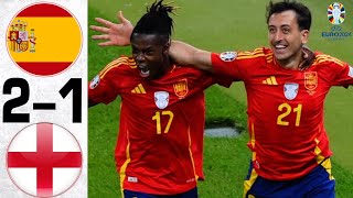 Spain vs England 21  All Goals and Highlights  EURO 2024 FINAL [upl. by Sterner722]