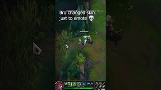 He changed the Riven Skin just to emote 😹🔥 [upl. by Asiuol]