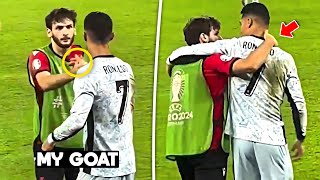 Cristiano Ronaldo meet Khvicha Kvaratskhelia at fulltime against Georgia 😍❤️ [upl. by Hakilam]