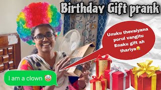 Bday Gift Prank 🤣 Clown Chethana🤡 Gokul Chethana  trending [upl. by Bernita]