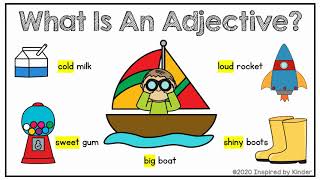 What is an Adjective Adjectives for KindergartenFirst Grade [upl. by Nadabas]