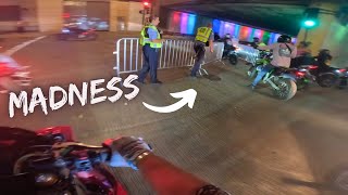 Cops BOX IN Riders In Downtown Chicago  Mexican Independence Day [upl. by Letnahs]