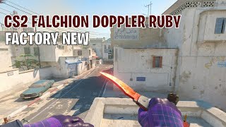 Falchion Knife Doppler Ruby  CS2 Skin Showcase 101 [upl. by Olegnaid]