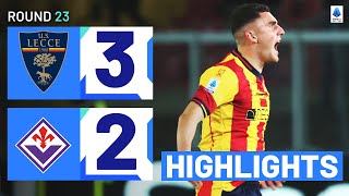 LECCEFIORENTINA 32  HIGHLIGHTS  Unreal scenes as Lecce comeback  Serie A 202324 [upl. by Leiand866]