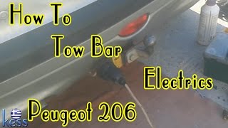 How to Tow Bar hitch Wiring Electrics Peugeot 206 [upl. by Early]