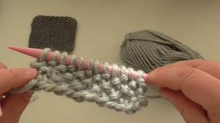 learn to knit  Moss stitch UK [upl. by Ledda134]