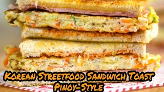 HOW TO MAKE KOREAN STREETFOOD SANDWICH TOAST PINOY STYLEMy Moms Recipes Deleted by Alzheimers [upl. by Ancilin]