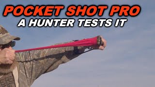 A Real hunter tries out the POCKET SHOT PRO slingshot [upl. by Airamahs294]