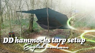 3x3 DD hammock tarp setup review [upl. by Nations]