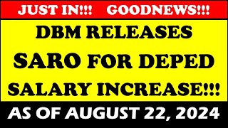 GOODNEWS DBM RELEASES SARO FOR DEPED SALARY INCREASEwildtvoreg salaryincreaseforteachers [upl. by Aymahs]