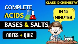 Acids Bases amp Salts Class 10  One Shot [upl. by Brendan]