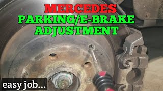 Mercedes ParkingEmergency Brake Adjustment [upl. by Yahska324]