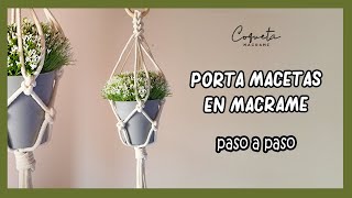 Porta macetas en 15 minutos MACRAME plantas colgantes 💐 [upl. by Kamila]