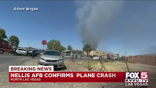 Nellis AFB confirms aircraft crash near base in Las Vegas [upl. by Halyak]