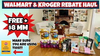 WALMART amp KROGER REBATE HAUL Completing 2 Ibotta bonuses [upl. by Iew947]