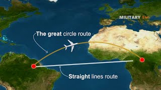 Why Airplanes Fly On A Curved Path [upl. by Waller]