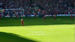 AMAZING GERRARD GOAL VS MAN UTD ANFIELD FOOTAGE [upl. by Eneli]