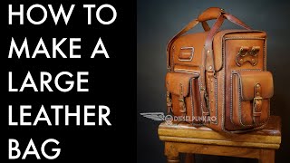 How to make a large leather bag diy Tutorial and Pattern Download [upl. by Aisan]