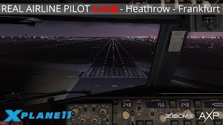 Real Airline Captain LIVE  ZIBO MOD 737  Heathrow  Frankfurt  VATSIM SHUTTLE EVENT [upl. by Matheny375]