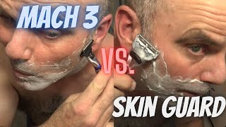 Gillette SkinGuard Razor Vs Gillette Mach 3 Turbo Razor [upl. by Chase639]