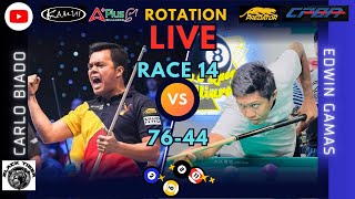 ROTATION Carlo Biado 76 VS Edwin “Itik”Gamas 44  Race 14 [upl. by Tufts]