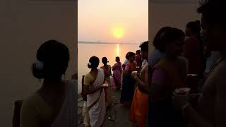 Chhath Puja Ka Pehla Aragh ChhathPuja PehlaAragh devotion spirituality shorts subscribe [upl. by Card300]