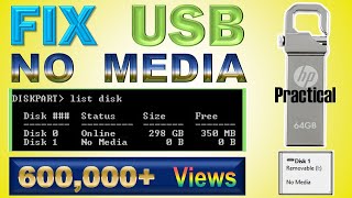 Fix USB Flash No Media error  Repair pendrive not show in computer  Recover USB flash  IT Adobe [upl. by Sellma668]