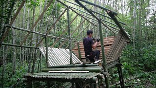 Full video 65 days of building a bushcraft shelter [upl. by Erodasi]