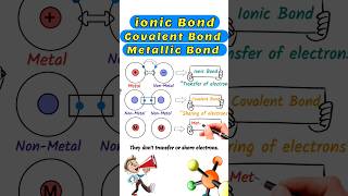 Types of Chemical Bond ionicbond covalentbond metallicbond chemistry shorts short shortvideo [upl. by Wilburn902]