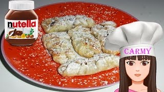 Ricetta trecce di pasta sfoglia con nutella facile e veloce di Carmy [upl. by Tnarb]