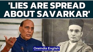 Rajnath Singh Mahatama Gandhi asked Savarkar to file mercy petitions  Oneindia News [upl. by Idnaj801]