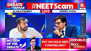 Alakh Sir Debate with Arnab Goswami  Republic World  NEET SCAM 2024  NTA [upl. by Jacquelynn]