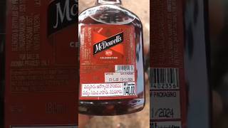 MC Dowells rum 180 ml 140trending drink mcdowells rum love shorts andhranews funny food [upl. by Aihsotan171]