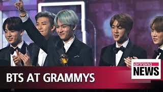 BTS present award at 61st Grammy Awards ceremony [upl. by Aikem265]