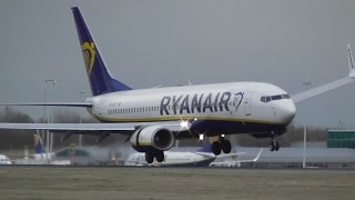 Pilot Applies Reverse Thrust in Middair on landing at Stansted Airport [upl. by Anilek]