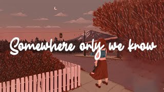 Lily Allen  Somewhere Only We Know lyric video [upl. by Sudnak434]