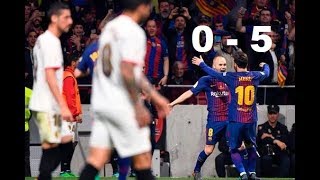 Sevilla vs Barcelona 05  All Goals amp Highlights Arabic 21042018 ● HD [upl. by Kerwin]