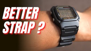 Easy Strap Change for Casio W800H  a simple mod for W800 using AE1000W model [upl. by Donoho]